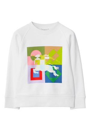 white cotton sweatshirt BURBERRY KIDS | 8079788A1464